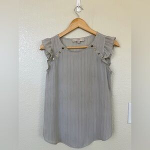 LOFT Petite Vertical Pinstripe Top, XSP